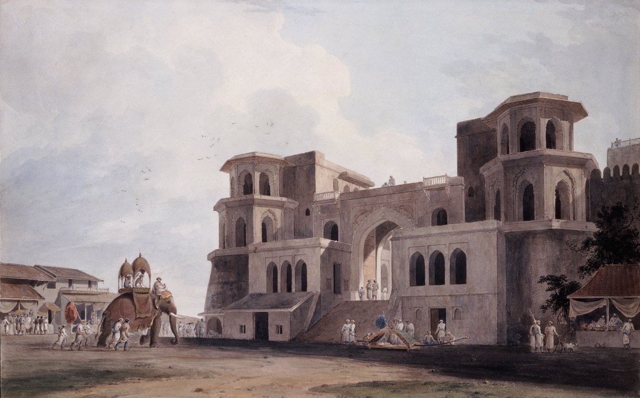 La Puerta Panch Mahal, Lucknow, Uttar Pradesh, c. 1789 de Thomas Daniell