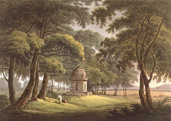 La tumba de una dama morisca, Bengala, grabado por Joseph Constantine Stadler, publicado por Edward Orme 1803 de Thomas Daniell