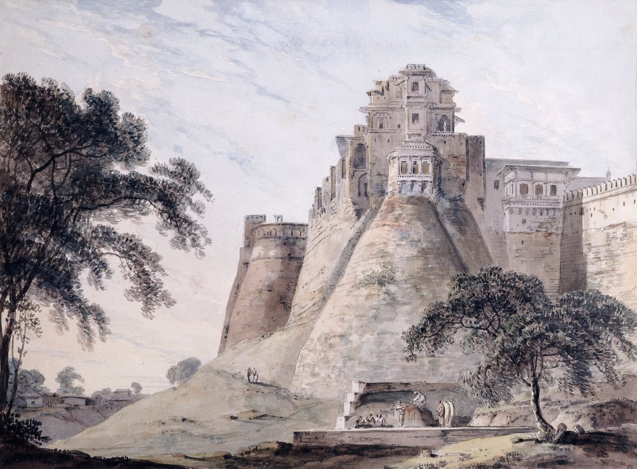 Vista del fuerte, Jaunpur, Uttar Pradesh de Thomas Daniell