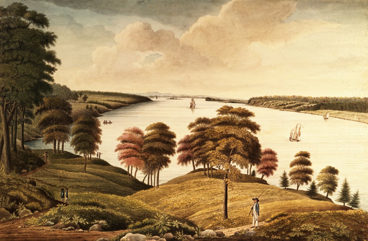 Vista del río Hudson desde Fort Knyphansen de Thomas Davies