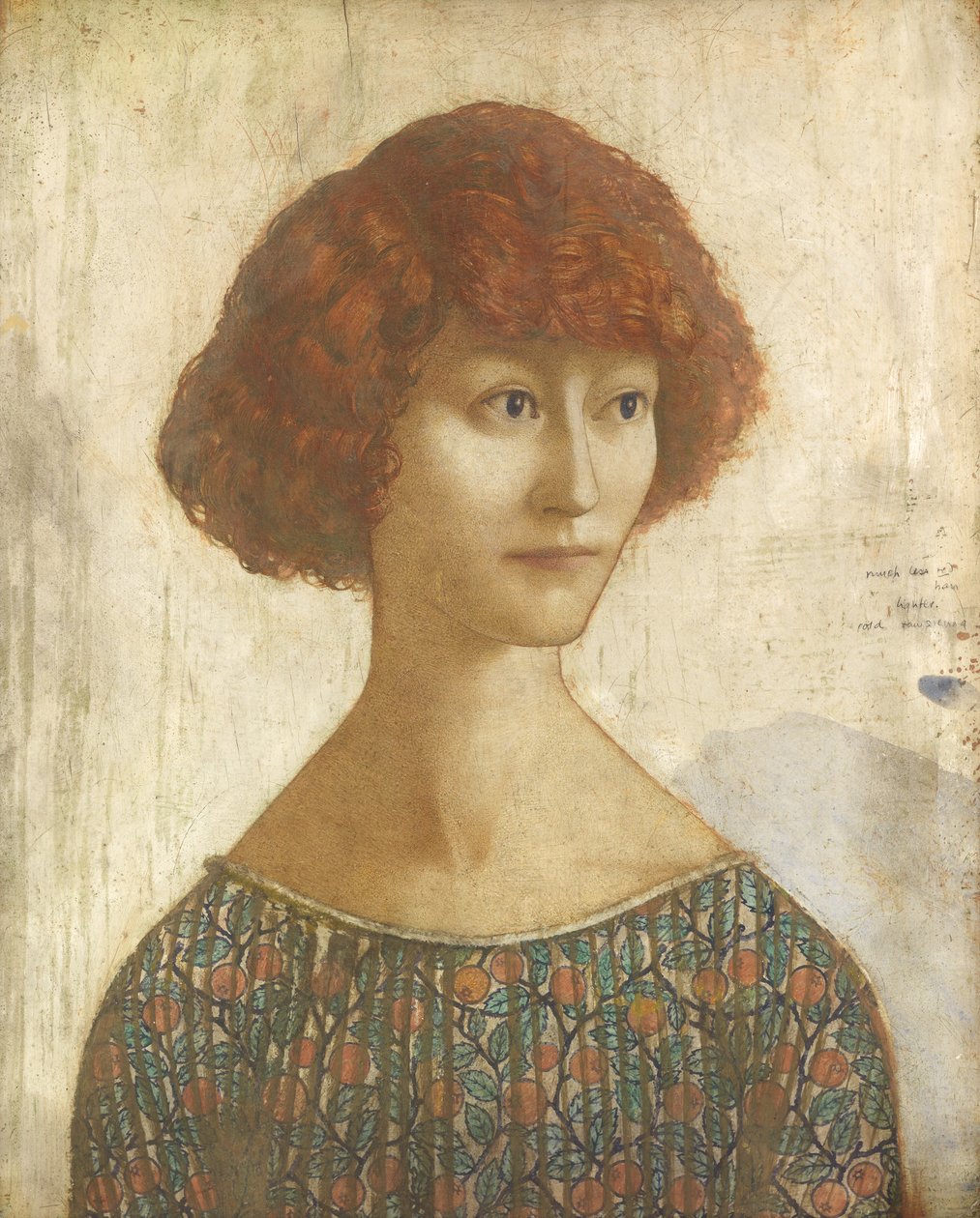 Donna Cristina (temple y lápiz sobre tabla) de Thomas Derrick