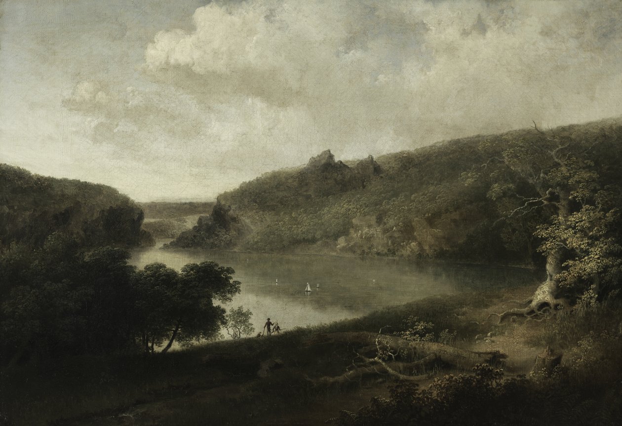 Vista de un lago, c.1830 (óleo sobre lienzo) de Thomas Doughty