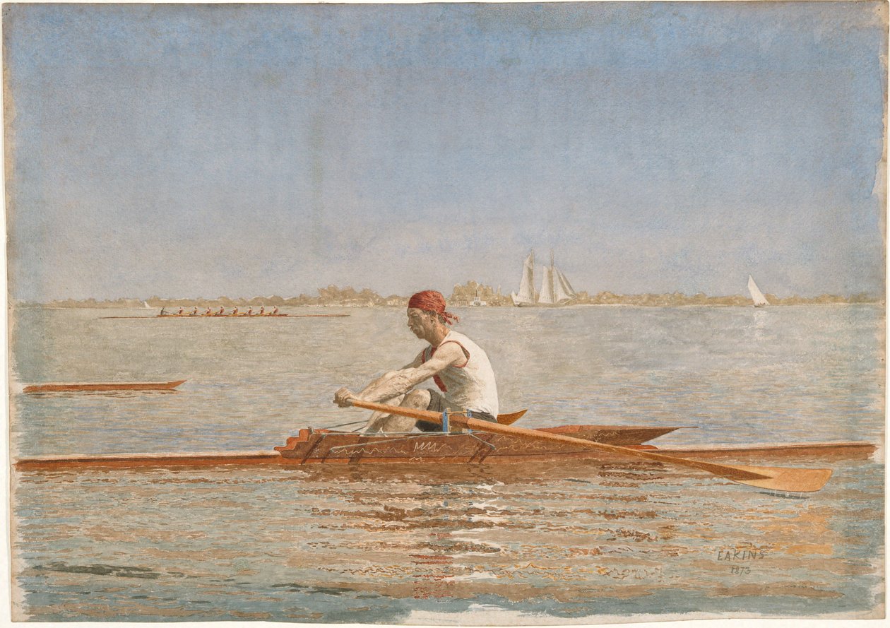 John Biglin en un skiff individual de Thomas Eakins