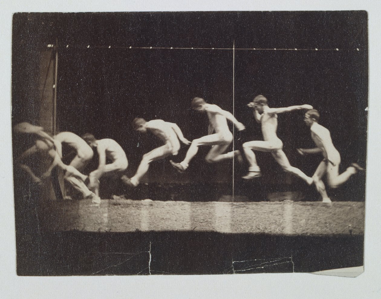 Fotografías de la rueda de Marey de un modelo no identificado de Thomas Eakins