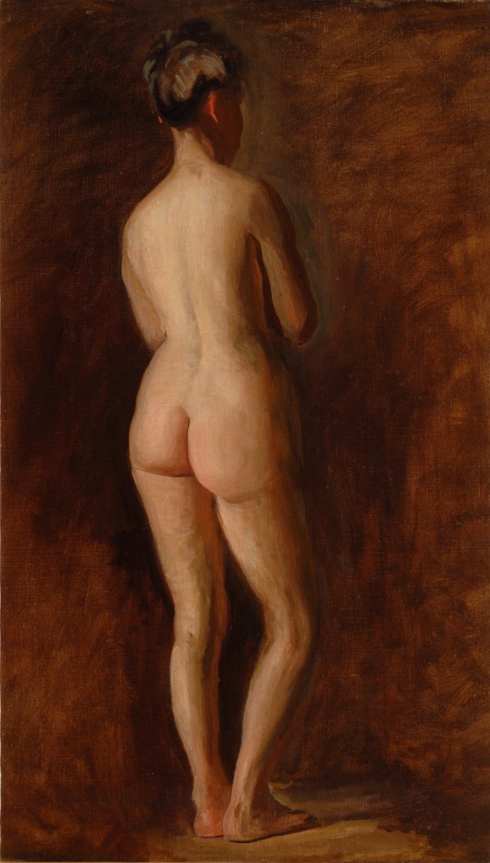 Desnudo femenino de pie (vista de espaldas) de Thomas Eakins