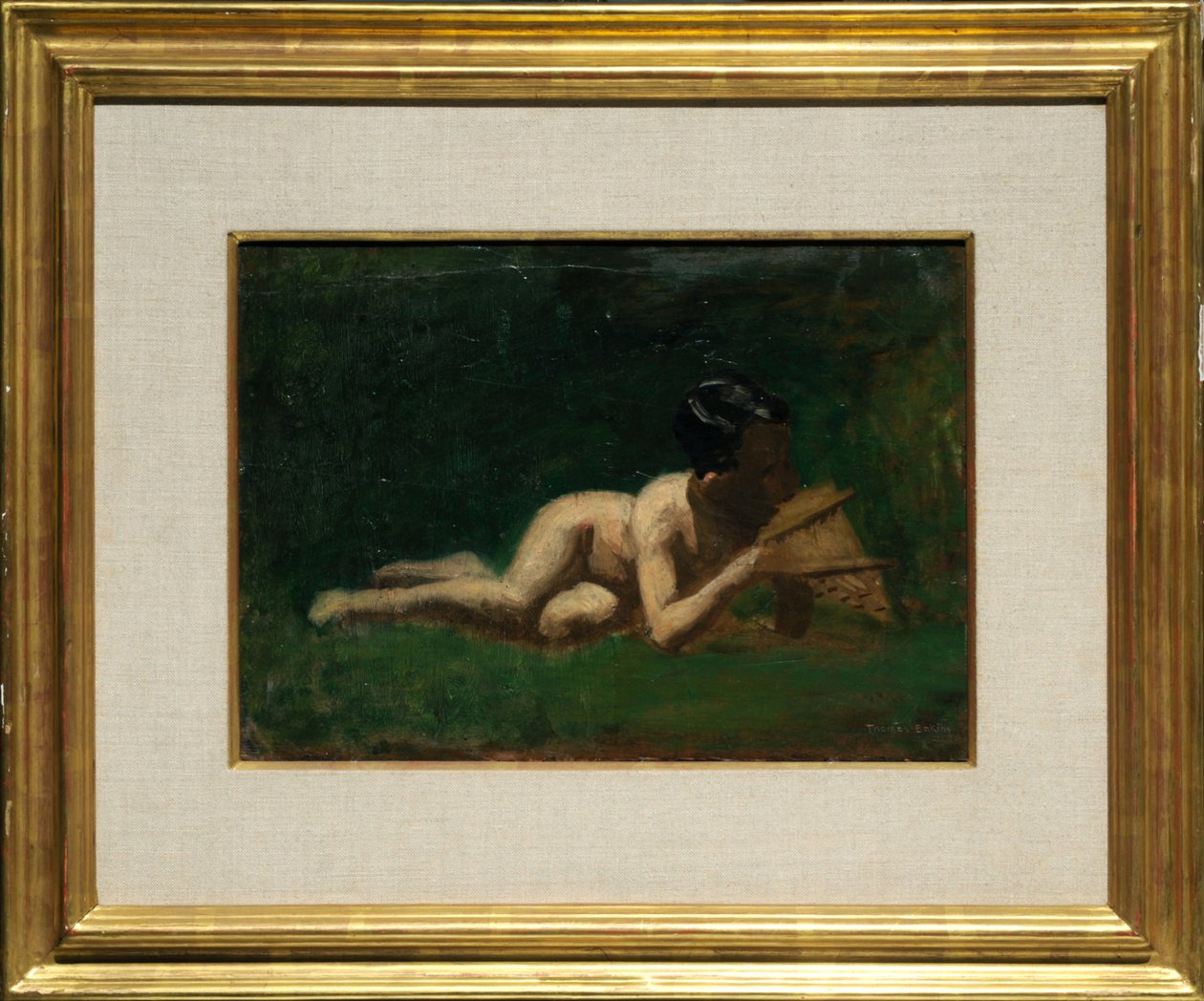 Estudio de un niño recostado en «Arcadia» de Thomas Eakins