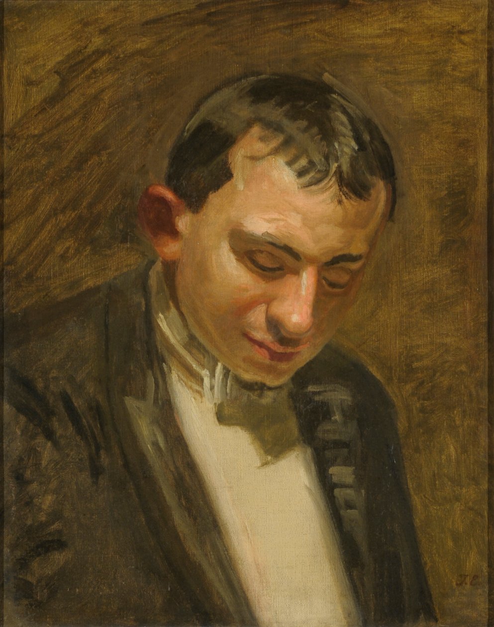 Estudio para el árbitro en «Taking the Count» de Thomas Eakins