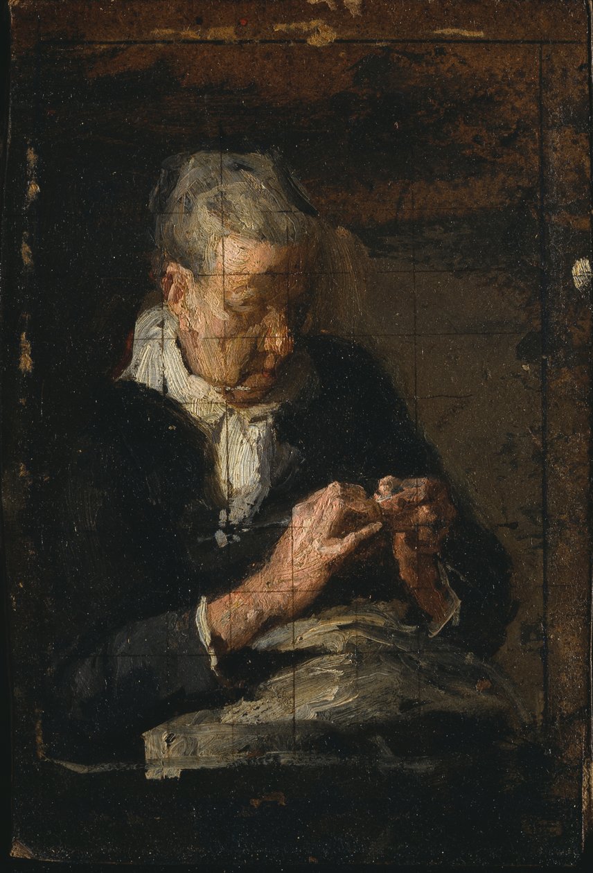 Mujer tejiendo de Thomas Eakins