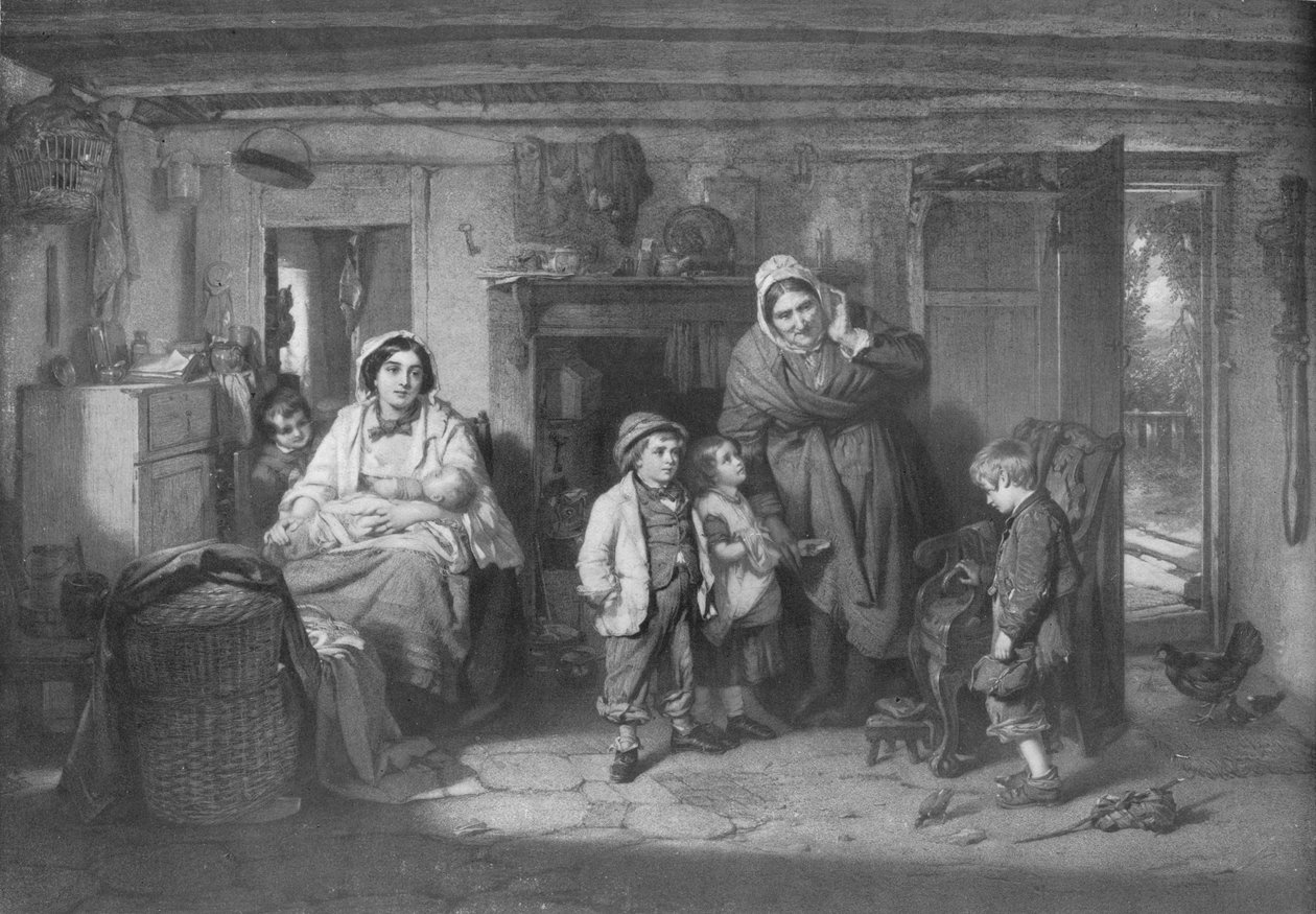 El niño sin madre, c. 1893, 1911 de Thomas Faed