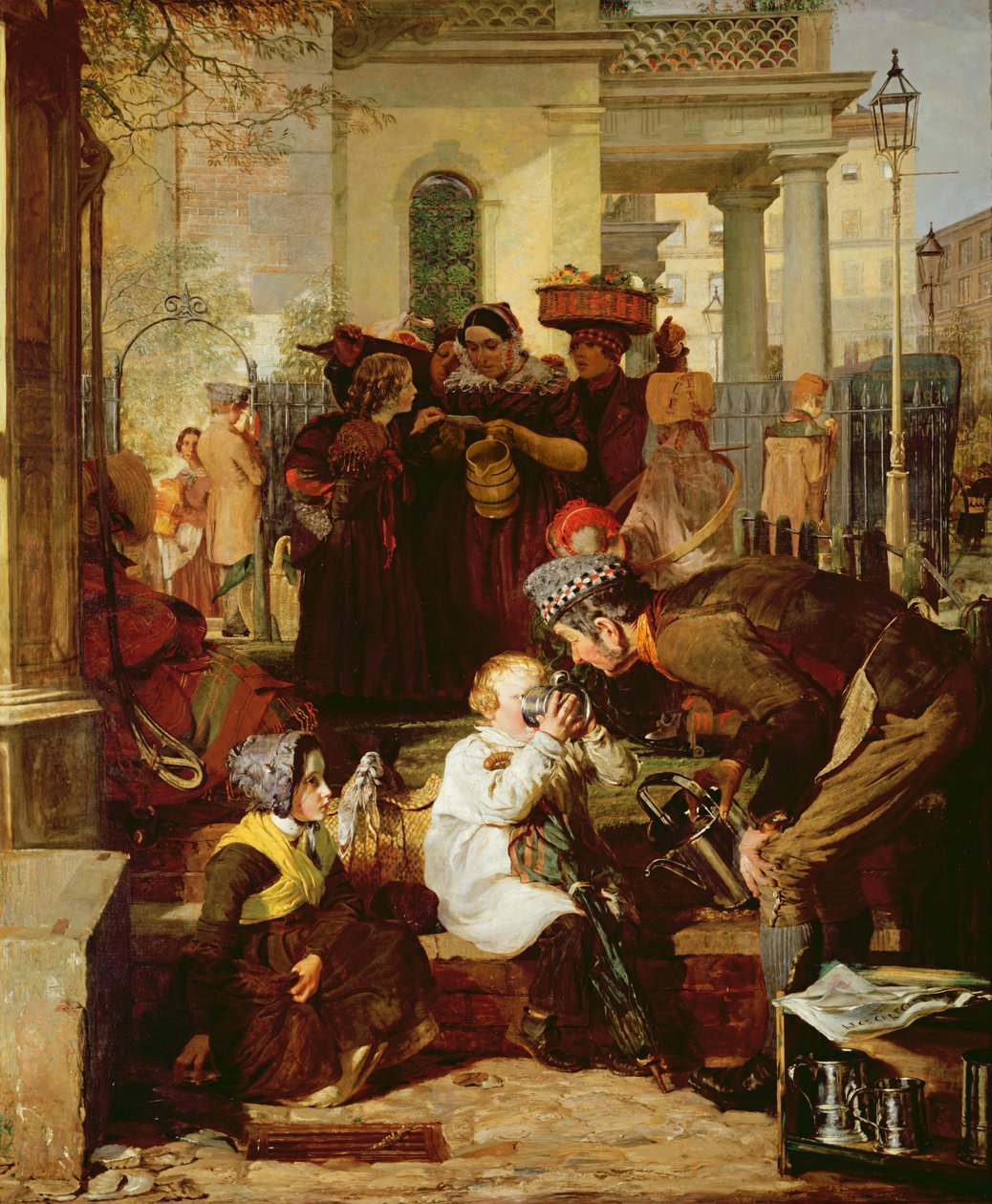 El cliente sediento (óleo sobre lienzo) de Thomas Faed