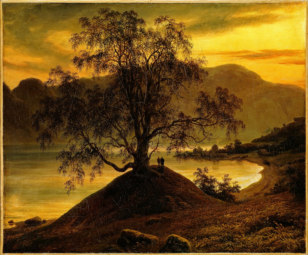 Viejo abedul en el Sognefjord de Thomas Fearnley