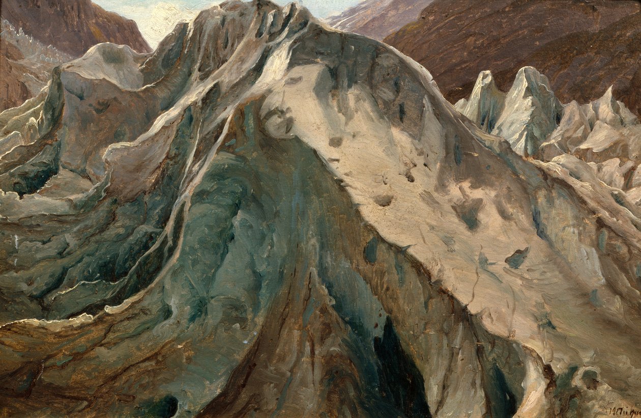 Estudio del glaciar Grindewald de Thomas Fearnley