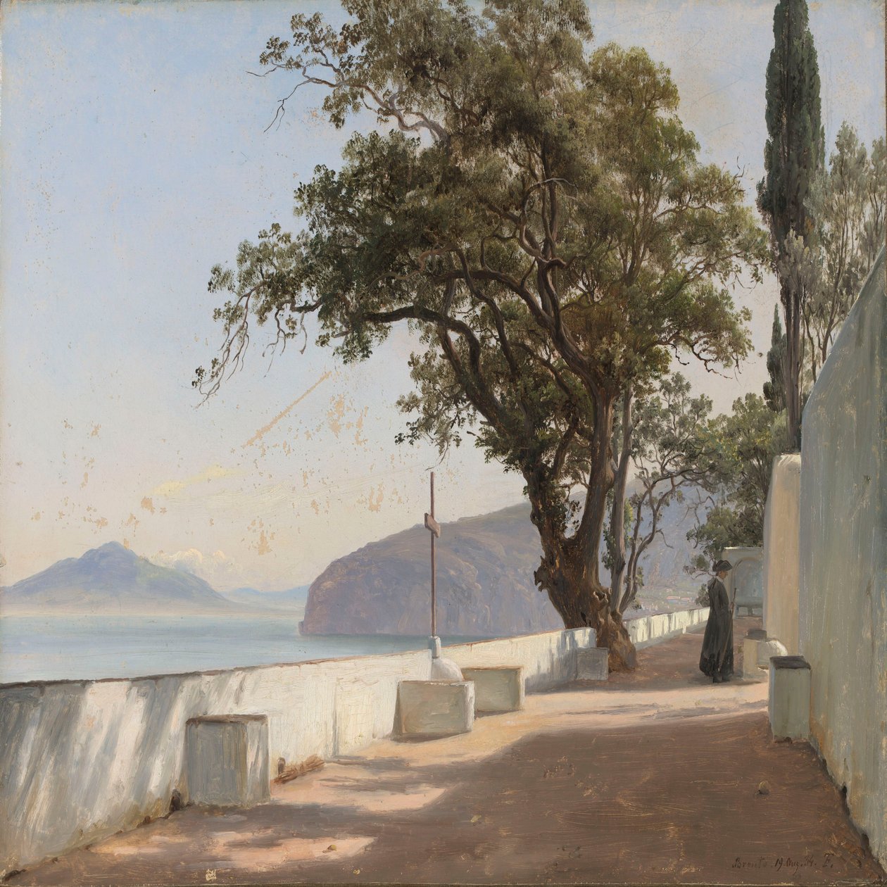 Terraza con roble, Sorrento de Thomas Fearnley