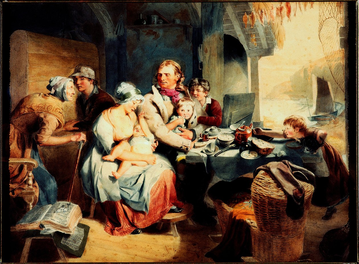 Cabaña de pescador, 1810 de Thomas Frank Heaphy