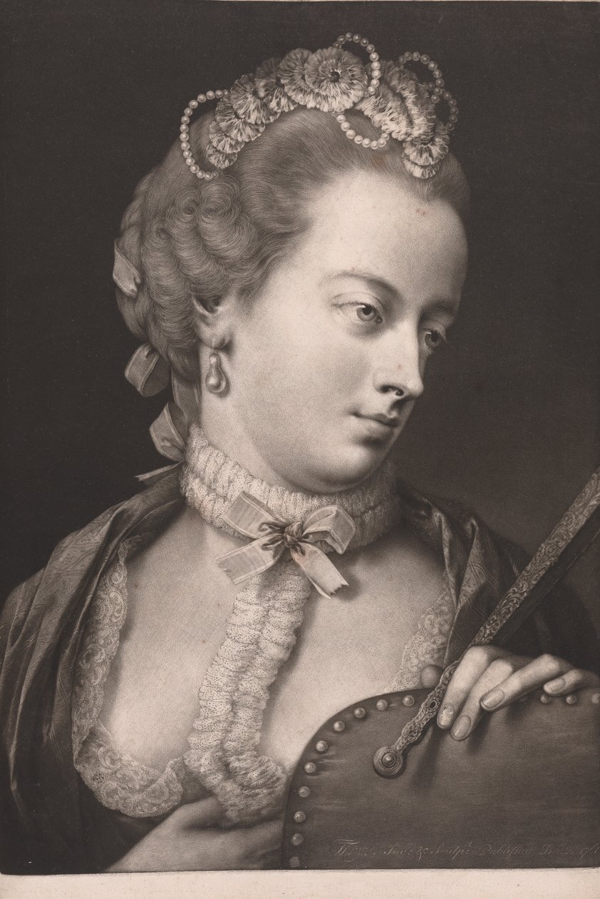 Dama elegantemente vestida de Thomas Frye
