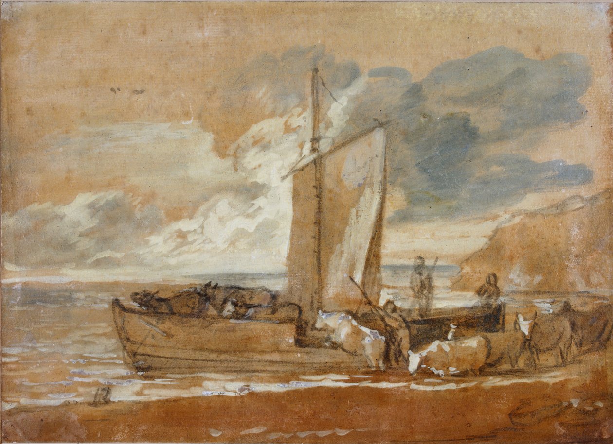 Un ferry de ganado, 1784-1788 de Thomas Gainsborough