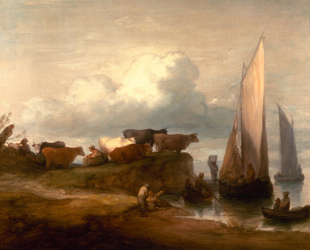 Un paisaje costero de Thomas Gainsborough
