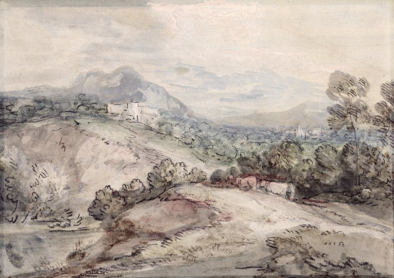 Un paisaje montañoso de Thomas Gainsborough