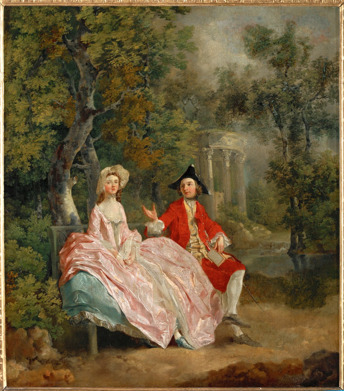 Conversation dans un parc - El artista y su esposa Margaret en un parque ... de Thomas Gainsborough