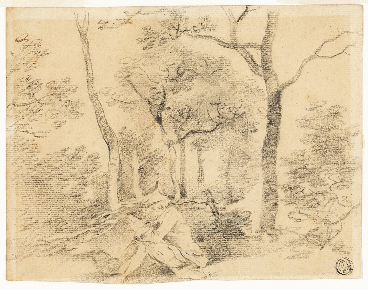 Gainsborough dibujando en el bosque de Thomas Gainsborough
