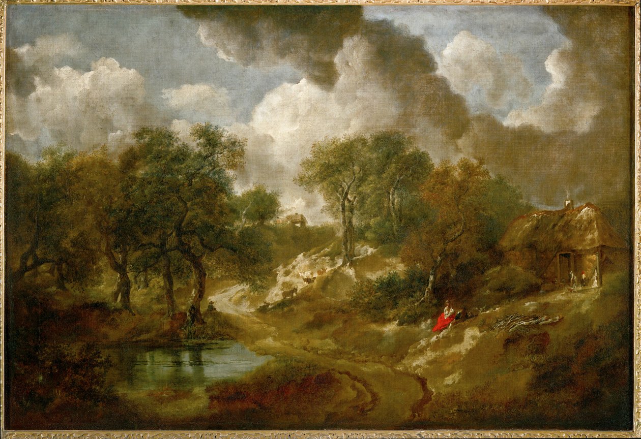 Paisaje en Suffolk (pintura sobre lienzo) de Thomas Gainsborough