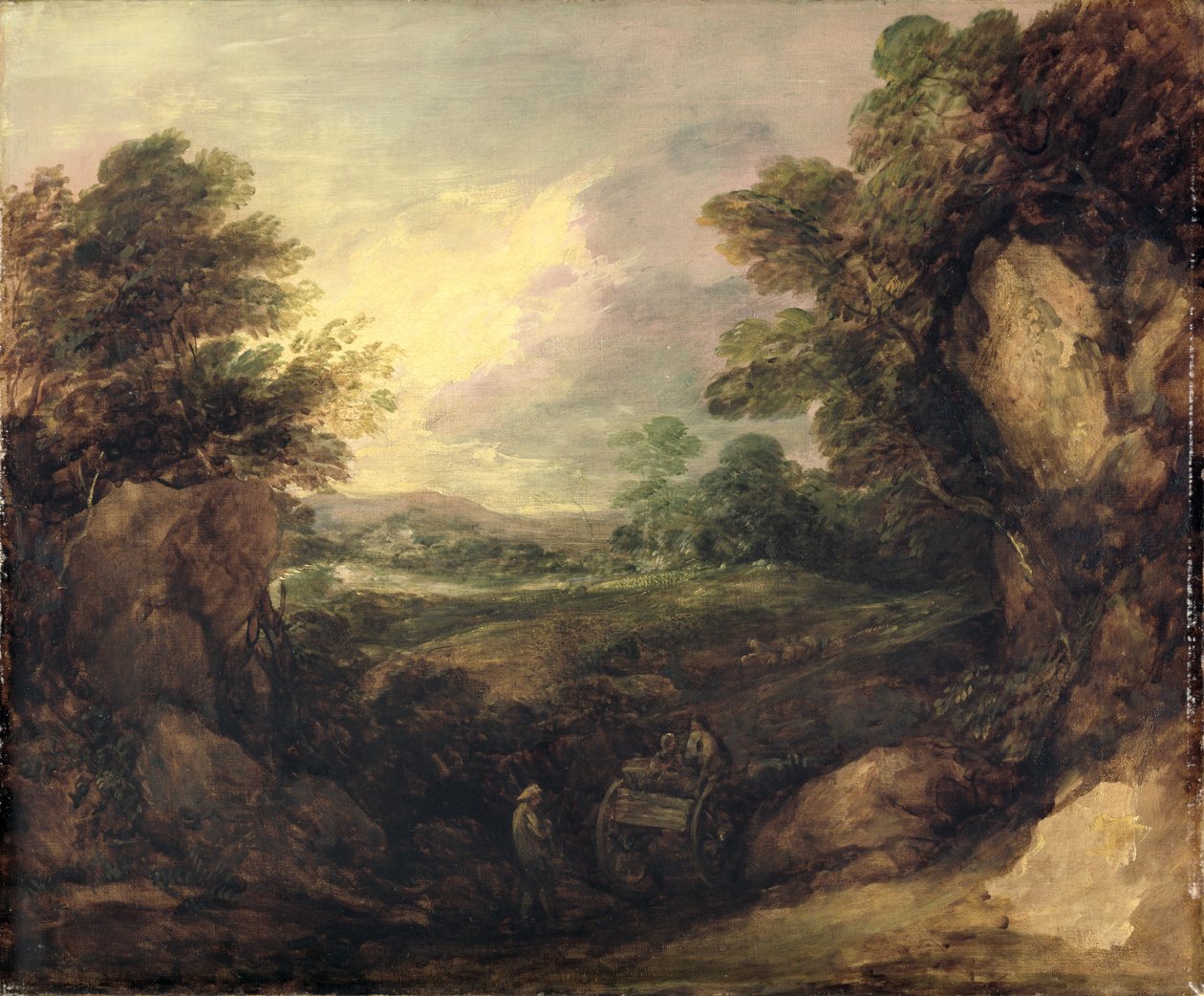Paisaje con figuras, c.1786 (óleo sobre lienzo) de Thomas Gainsborough
