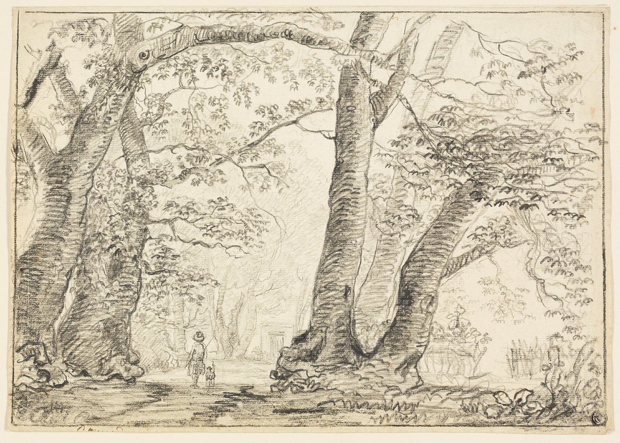 Hombre con Perro en el Bosque de Thomas Gainsborough
