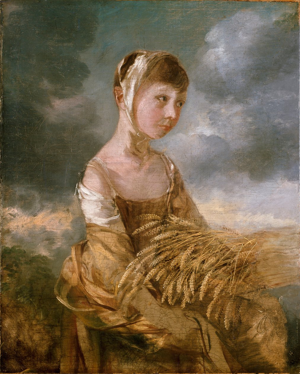 Margaret Gainsborough recogiendo espigas, finales de la década de 1750 de Thomas Gainsborough