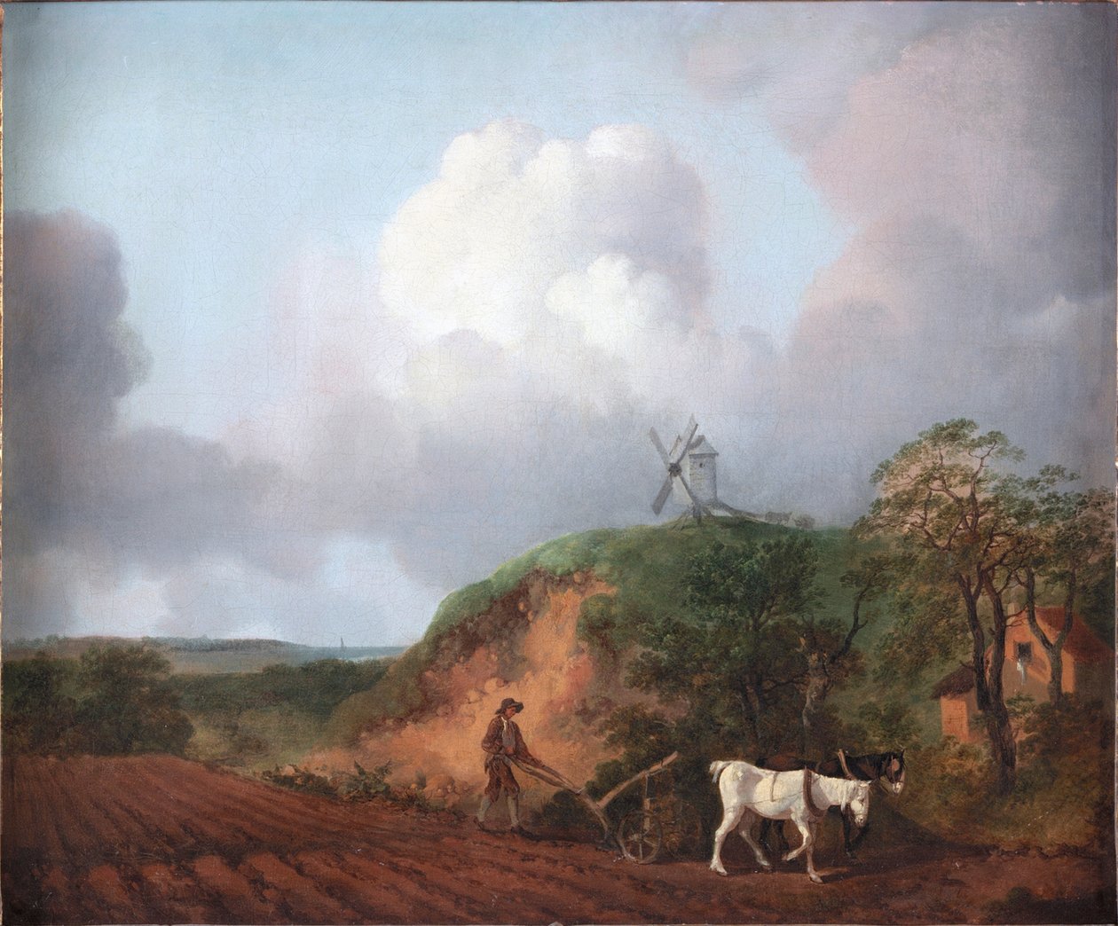Campesino arando con dos caballos, 1750-1753 de Thomas Gainsborough