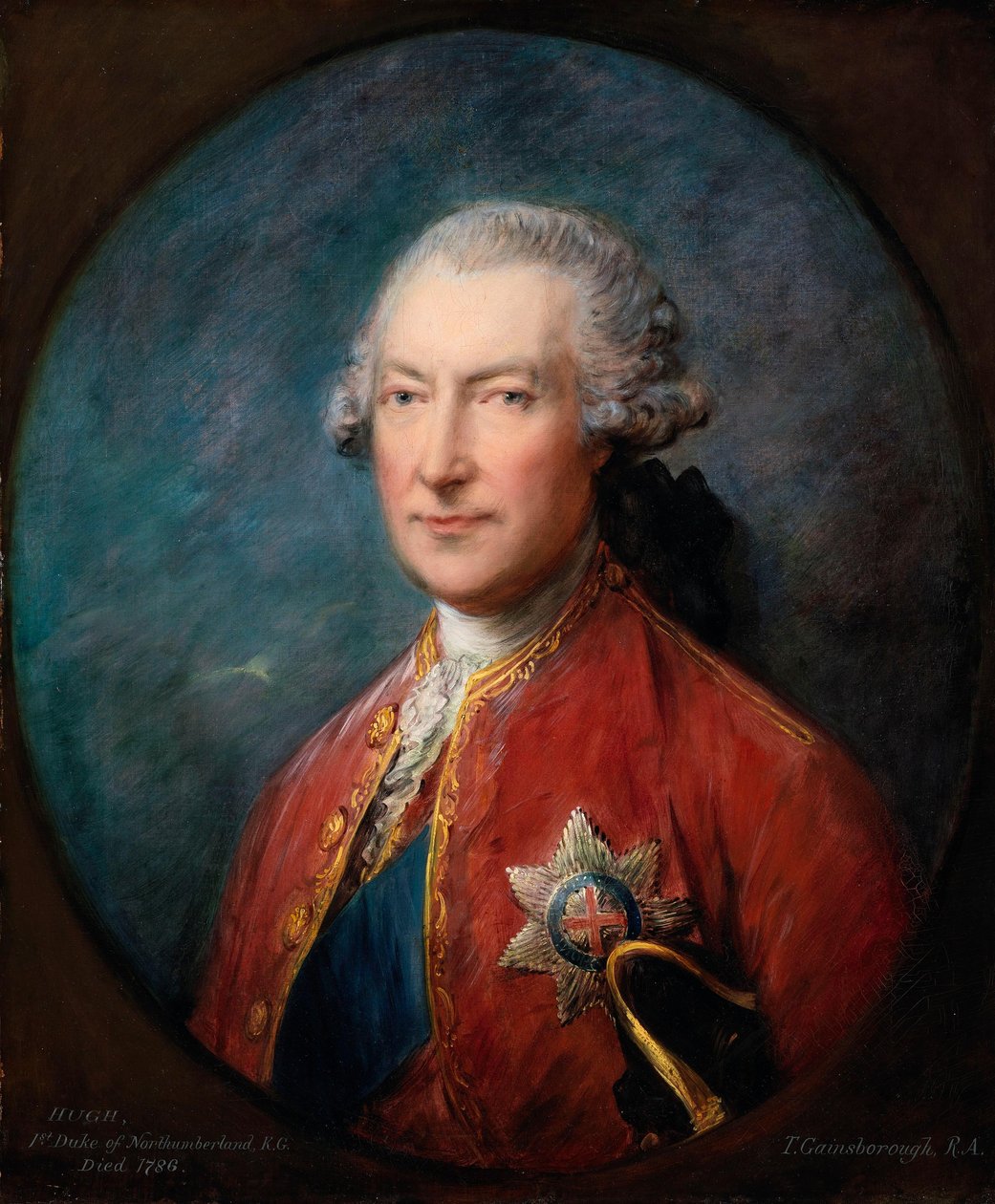 Retrato de Hugh Smithson (Percy), 1.er duque de Northumberland (1714-1786), antiguo lord teniente de Irlanda de Thomas Gainsborough