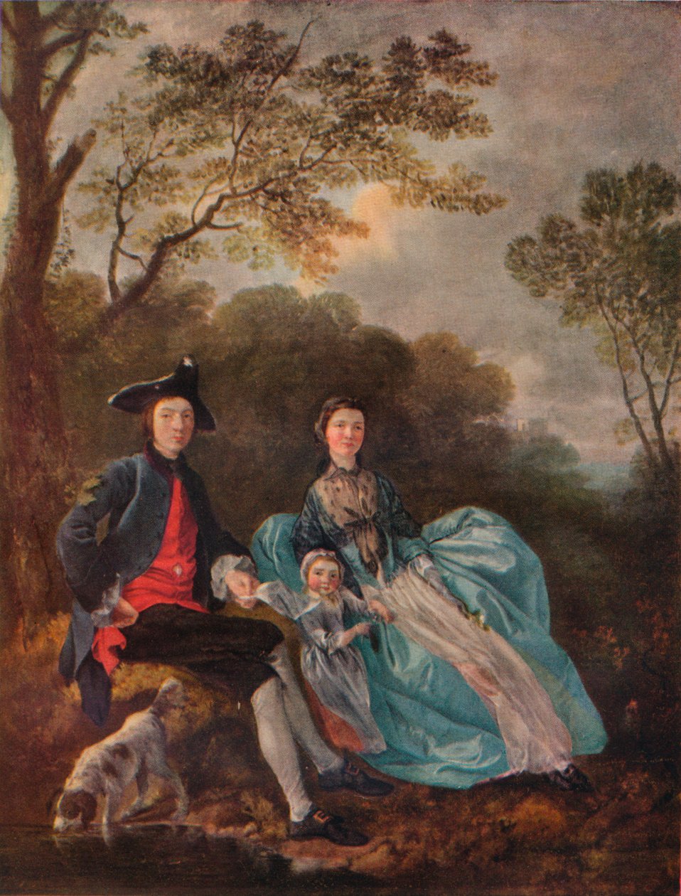 Retrato del artista con su esposa e hija, c1748 de Thomas Gainsborough