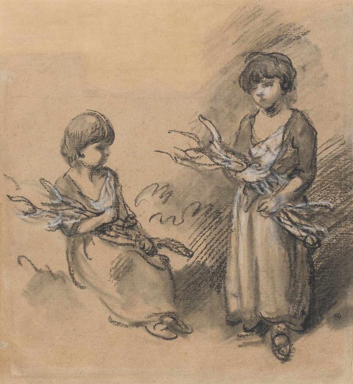 Estudios sobre chicas que llevan maricones de Thomas Gainsborough