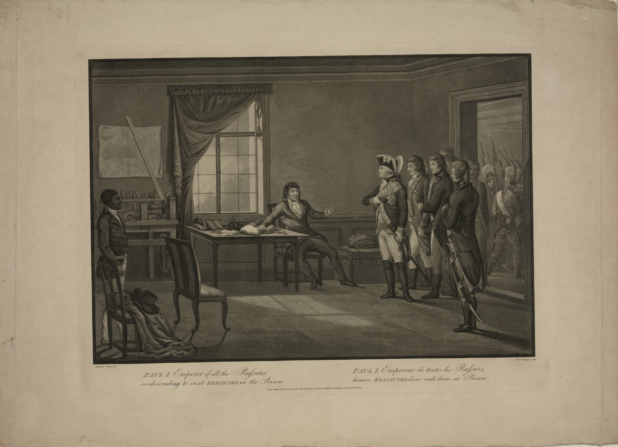 El Emperador Pablo I condescendiendo a visitar a Kosciusko en la prisión de Thomas Gaugain