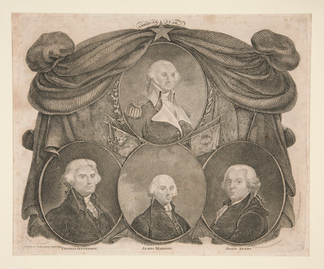 American Star, Washington, Jefferson, Madison y Adams de Thomas Gimbrede