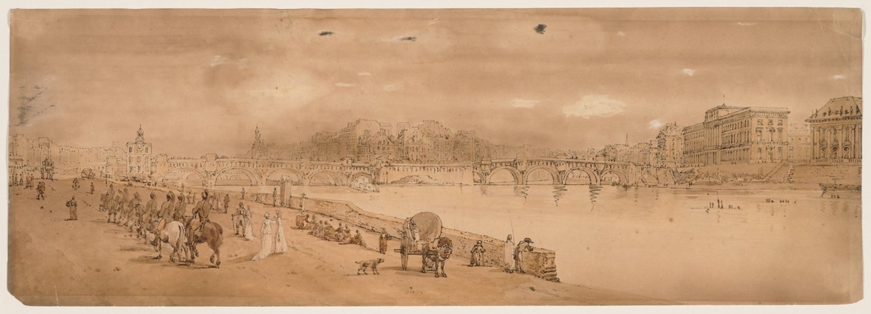 Una selección de veinte de las vistas más pintorescas de París, 1802 de Thomas Girtin