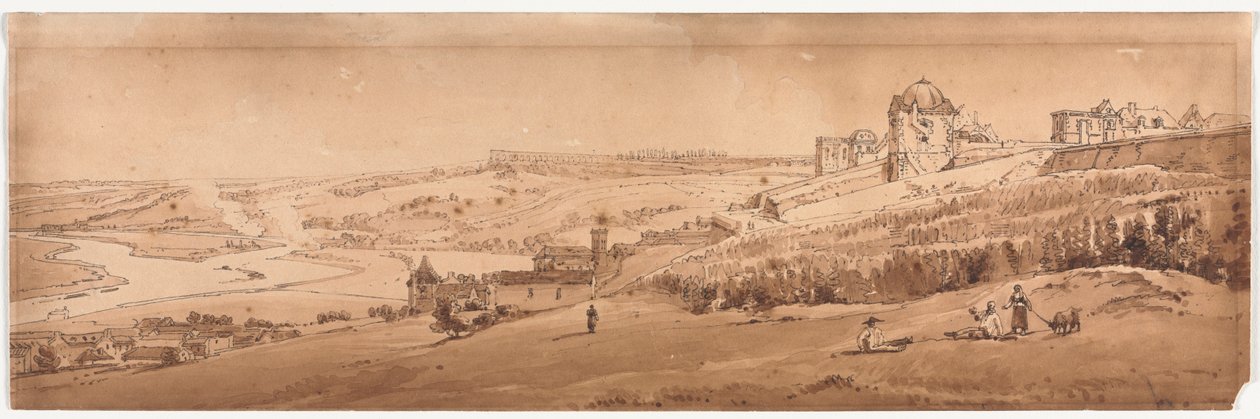 Selección de veinte de las vistas más pintorescas de París, 1802 de Thomas Girtin