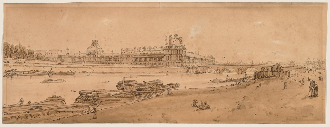 Una selección de veinte de las vistas más pintorescas de París, 1802 de Thomas Girtin