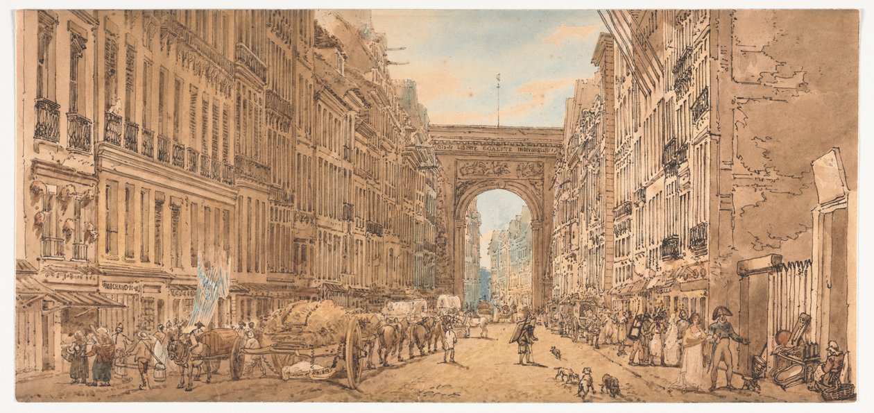 Una selección de veinte de las vistas más pintorescas de París, 1802 de Thomas Girtin
