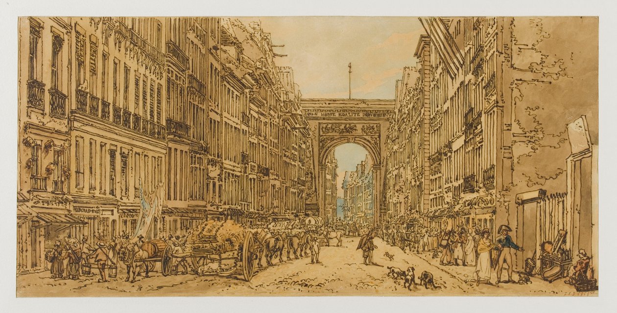 El Faubourg y la puerta de Saint-Denis, 1801-1802. Distritos 10.º y 12.º de Thomas Girtin