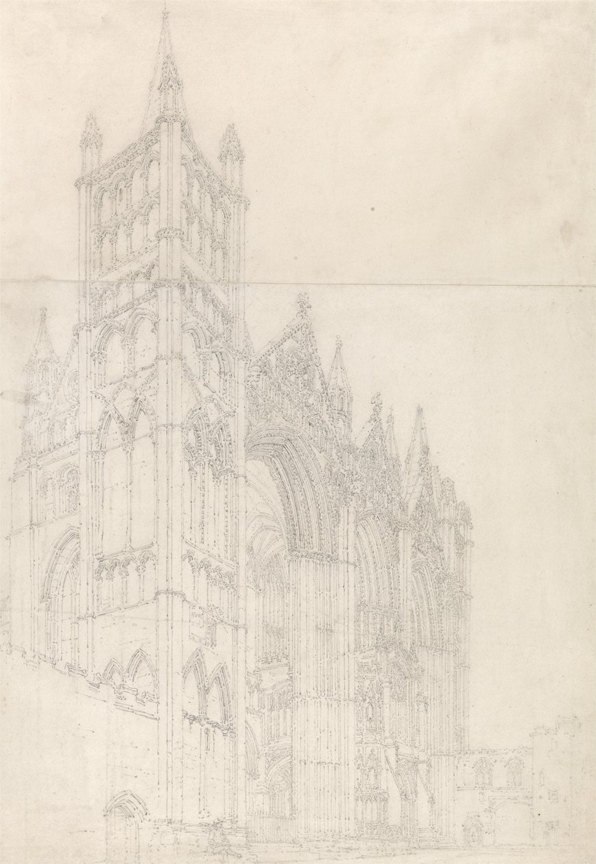 Catedral de Peterborough, Huntingdonshire, c.1794 de Thomas Girtin