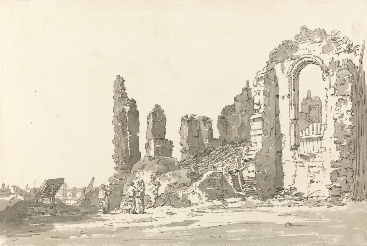 Ruinas del Palacio Savoy, Londres de Thomas Girtin