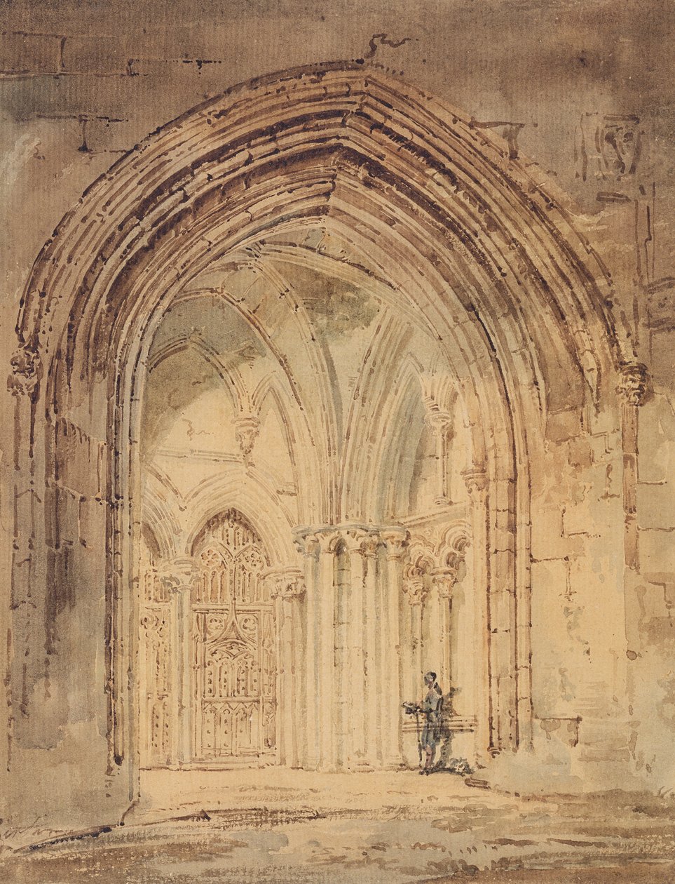 Catedral de San Albano, Hertfordshire, c.1797 de Thomas Girtin
