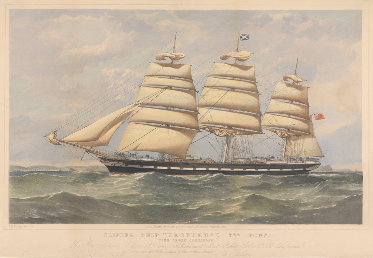 Clipper "Hesperus de Thomas Goldsworth Dutton