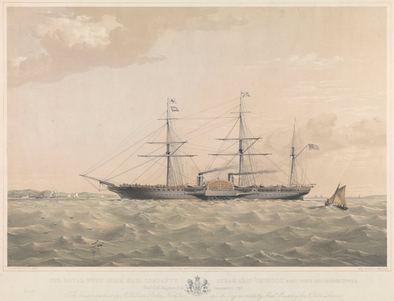 El buque de vapor "Orinoco" de la Royal West India Mail Company de Thomas Goldsworth Dutton