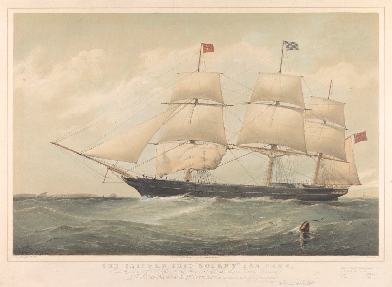 El clíper "Solent de Thomas Goldsworth Dutton