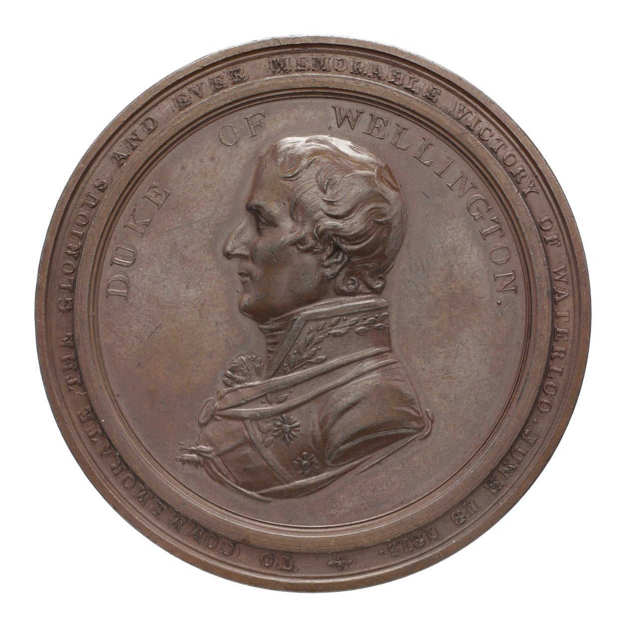 Medalla conmemorativa de Wellington y Blücher en Waterloo, 1815 de Thomas Halliday