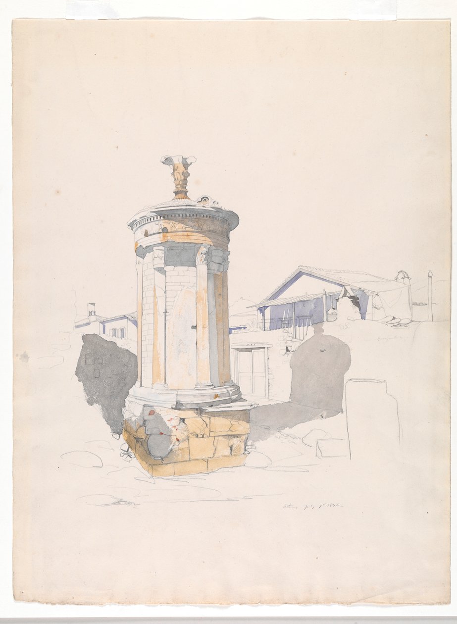 Monumento corégico de Lisícrates, Atenas de Thomas Hartley Cromek