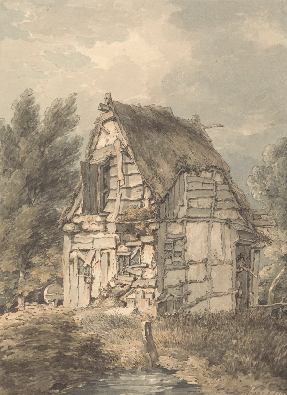 Cabaña de madera y paja de Thomas Hearne