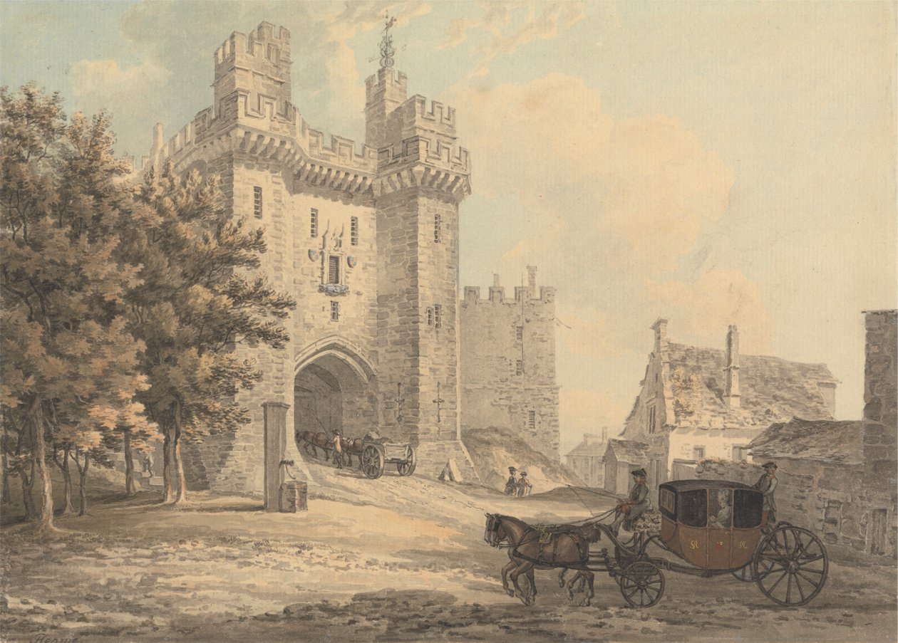 La puerta del castillo de Lancaster de Thomas Hearne