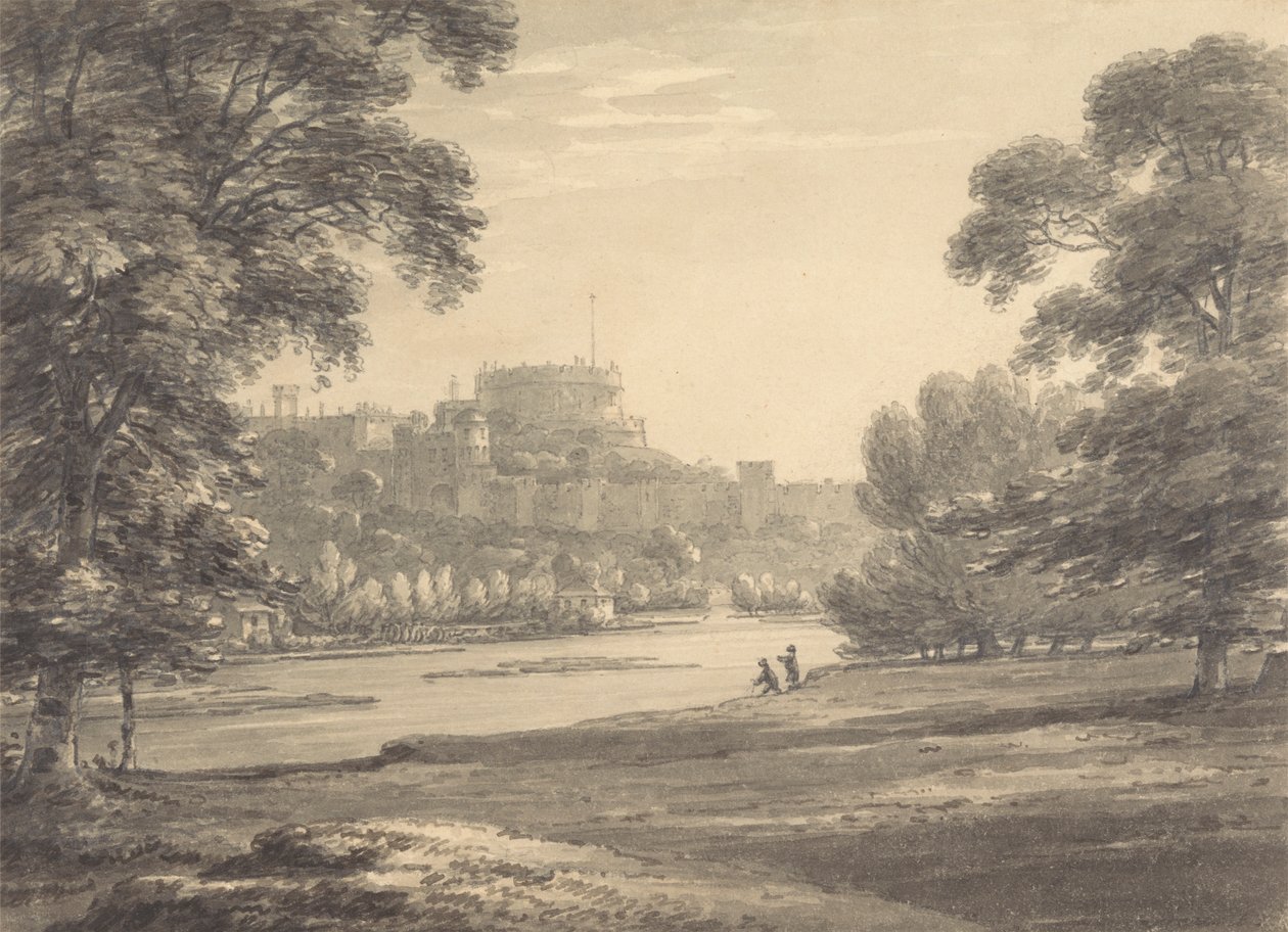 El castillo de Windsor desde los campos de juego de Eton de Thomas Hearne